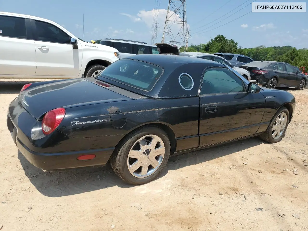 2002 Ford Thunderbird VIN: 1FAHP60A62Y112466 Lot: 62948915