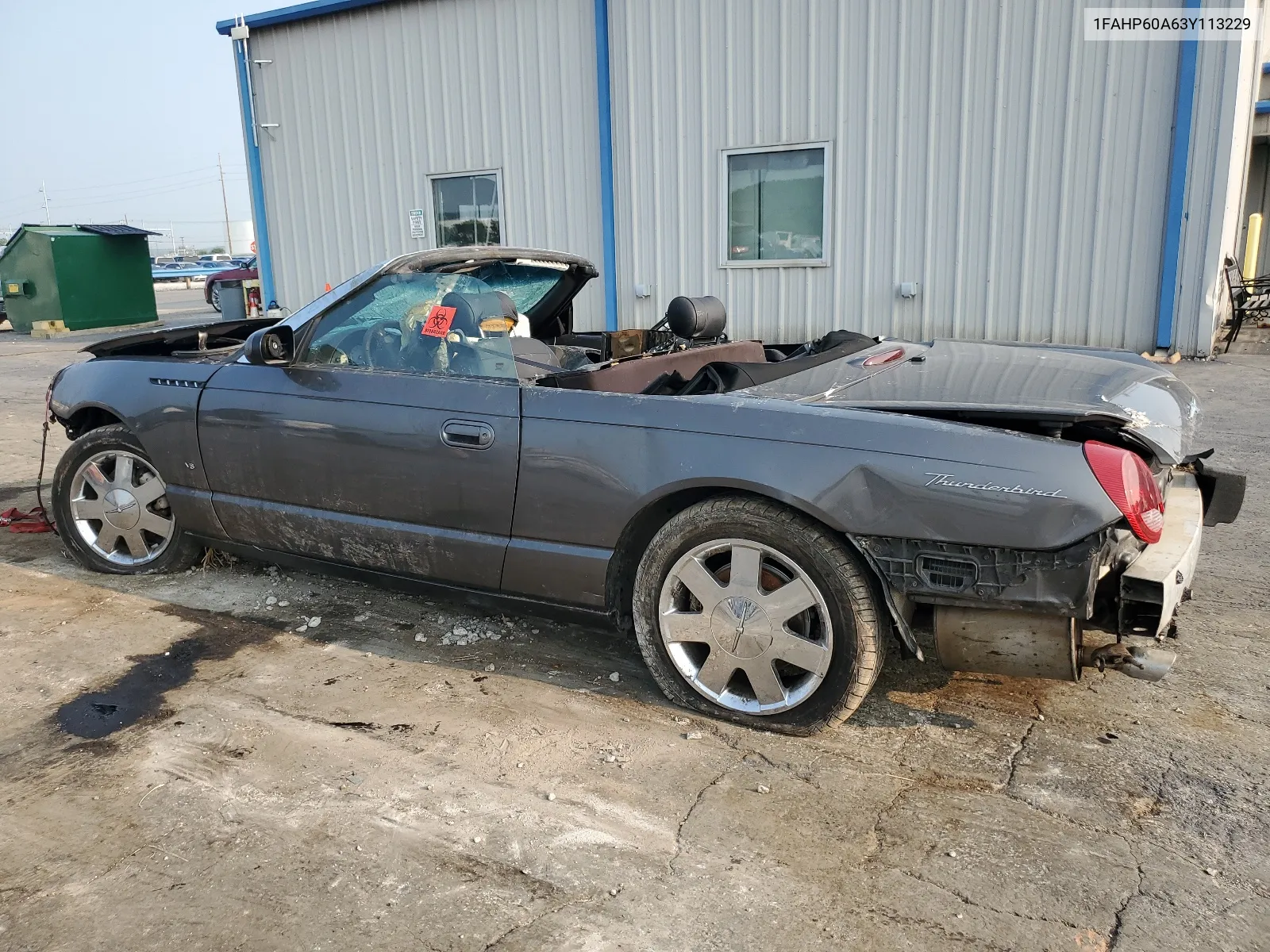 2003 Ford Thunderbird VIN: 1FAHP60A63Y113229 Lot: 64550434