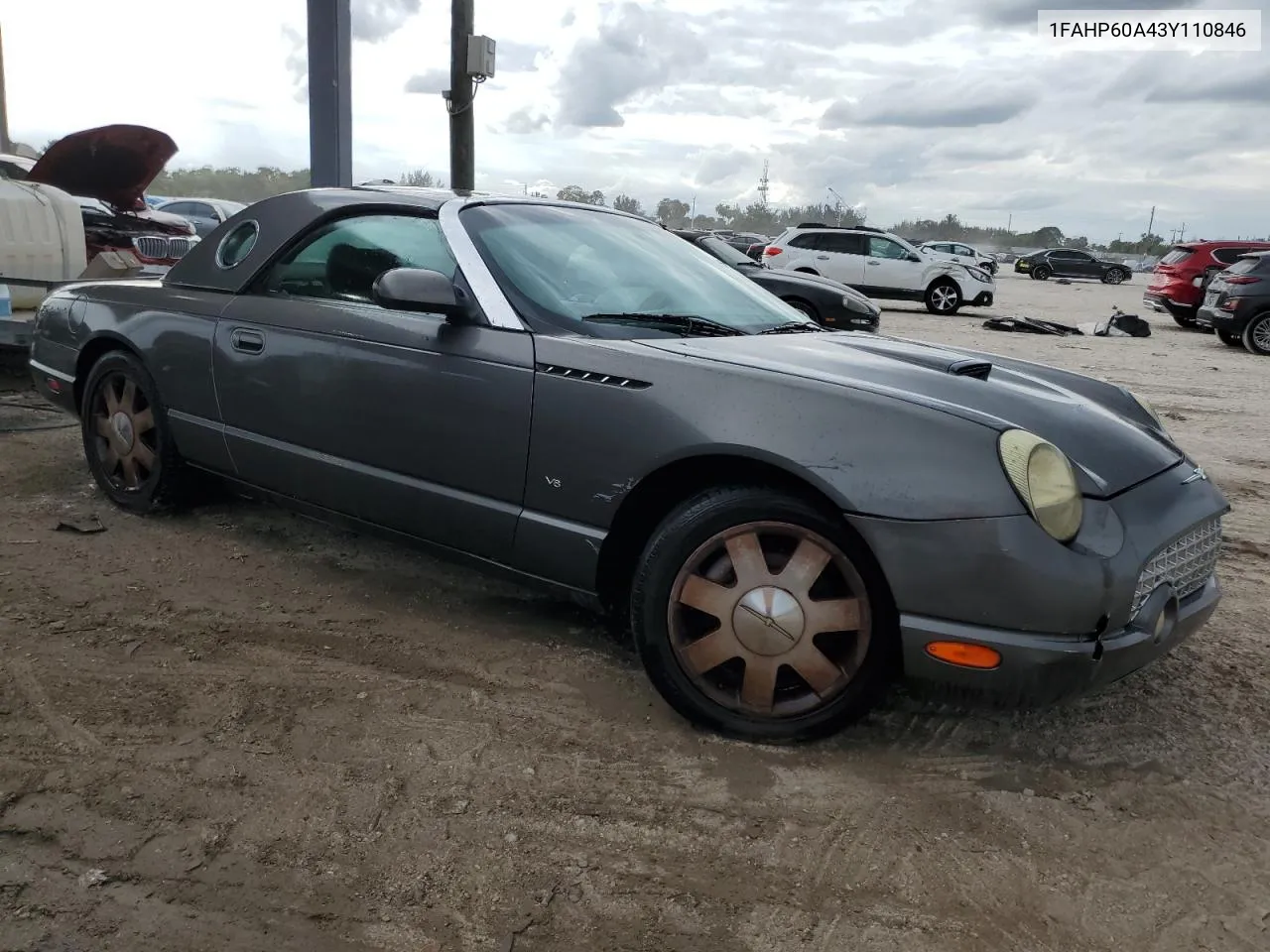 2003 Ford Thunderbird VIN: 1FAHP60A43Y110846 Lot: 88996505