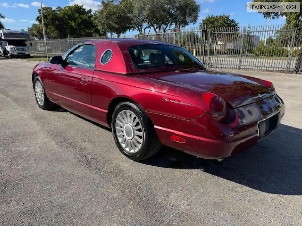 2004 Ford Thunderbird VIN: 1FAHP60A54Y110954 Lot: 63533685
