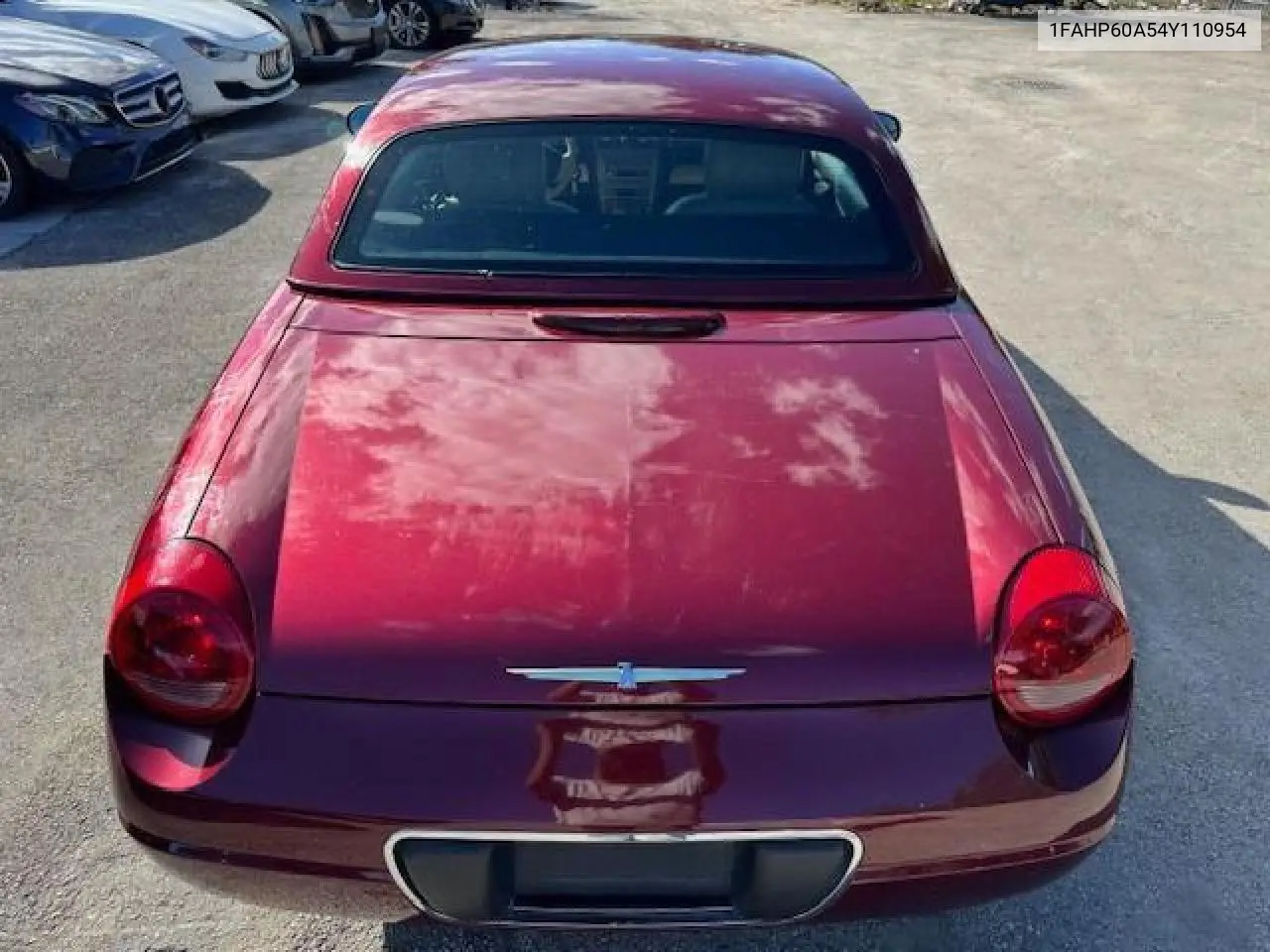 2004 Ford Thunderbird VIN: 1FAHP60A54Y110954 Lot: 63533685