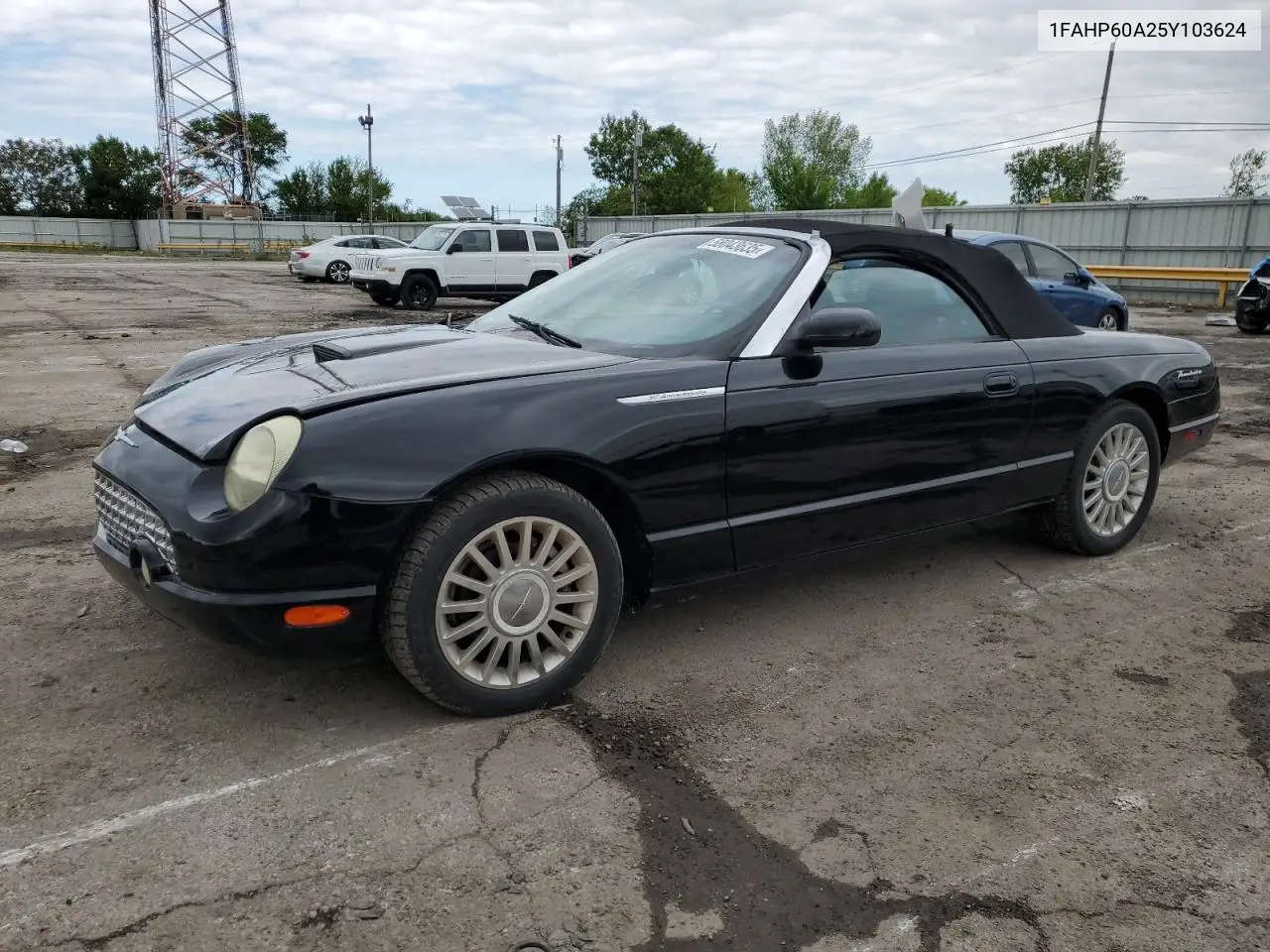 2005 Ford Thunderbird VIN: 1FAHP60A25Y103624 Lot: 58043635