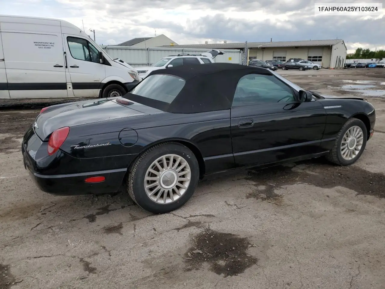 2005 Ford Thunderbird VIN: 1FAHP60A25Y103624 Lot: 58043635