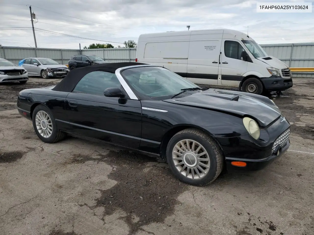 2005 Ford Thunderbird VIN: 1FAHP60A25Y103624 Lot: 58043635