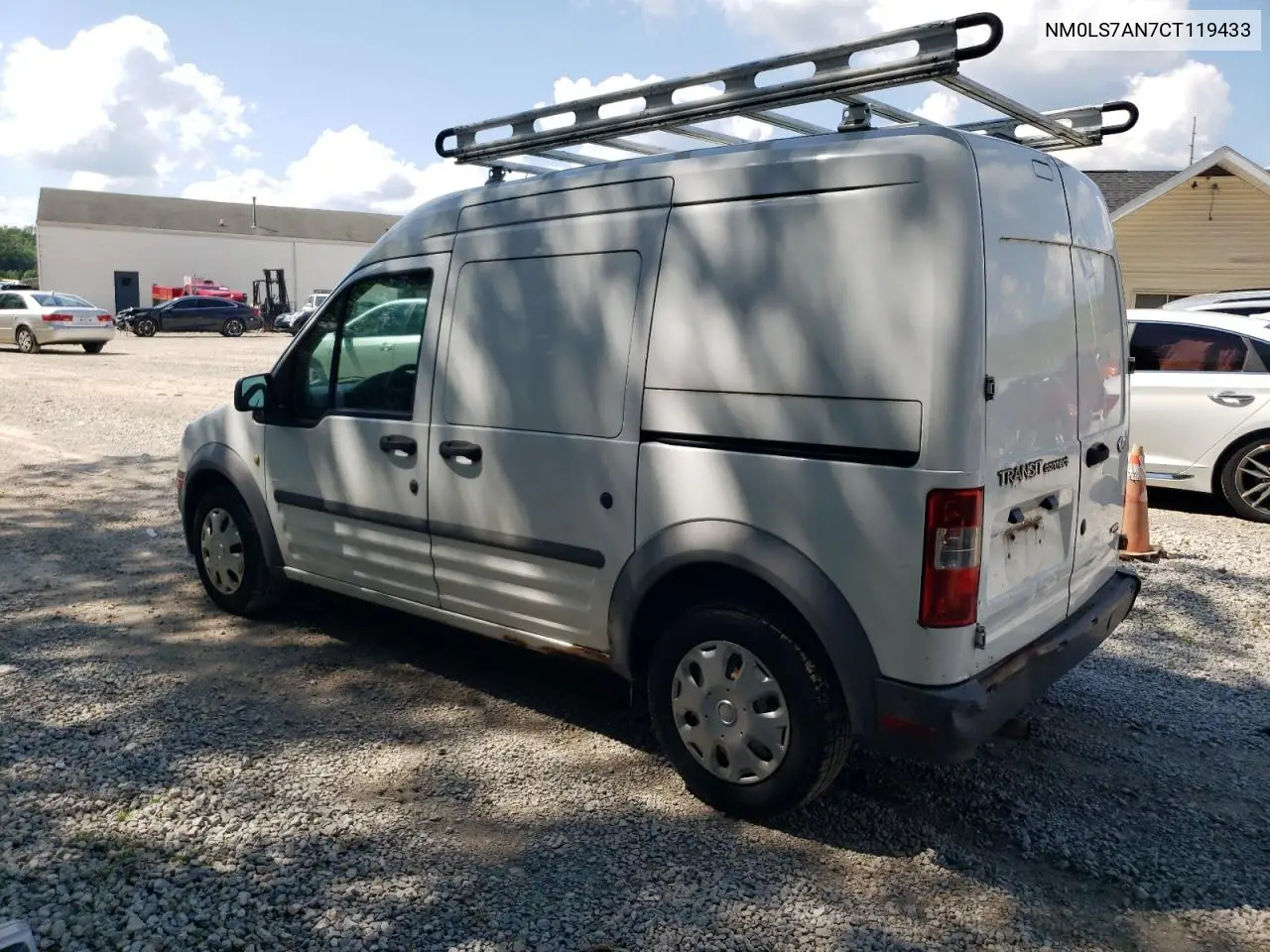 2012 Ford Transit Connect Xl VIN: NM0LS7AN7CT119433 Lot: 62633905