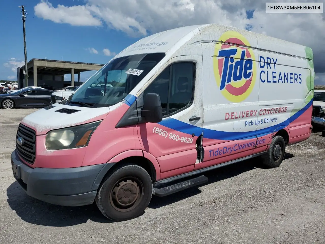 2015 Ford Transit T-350 VIN: 1FTSW3XM5FKB06104 Lot: 56920515