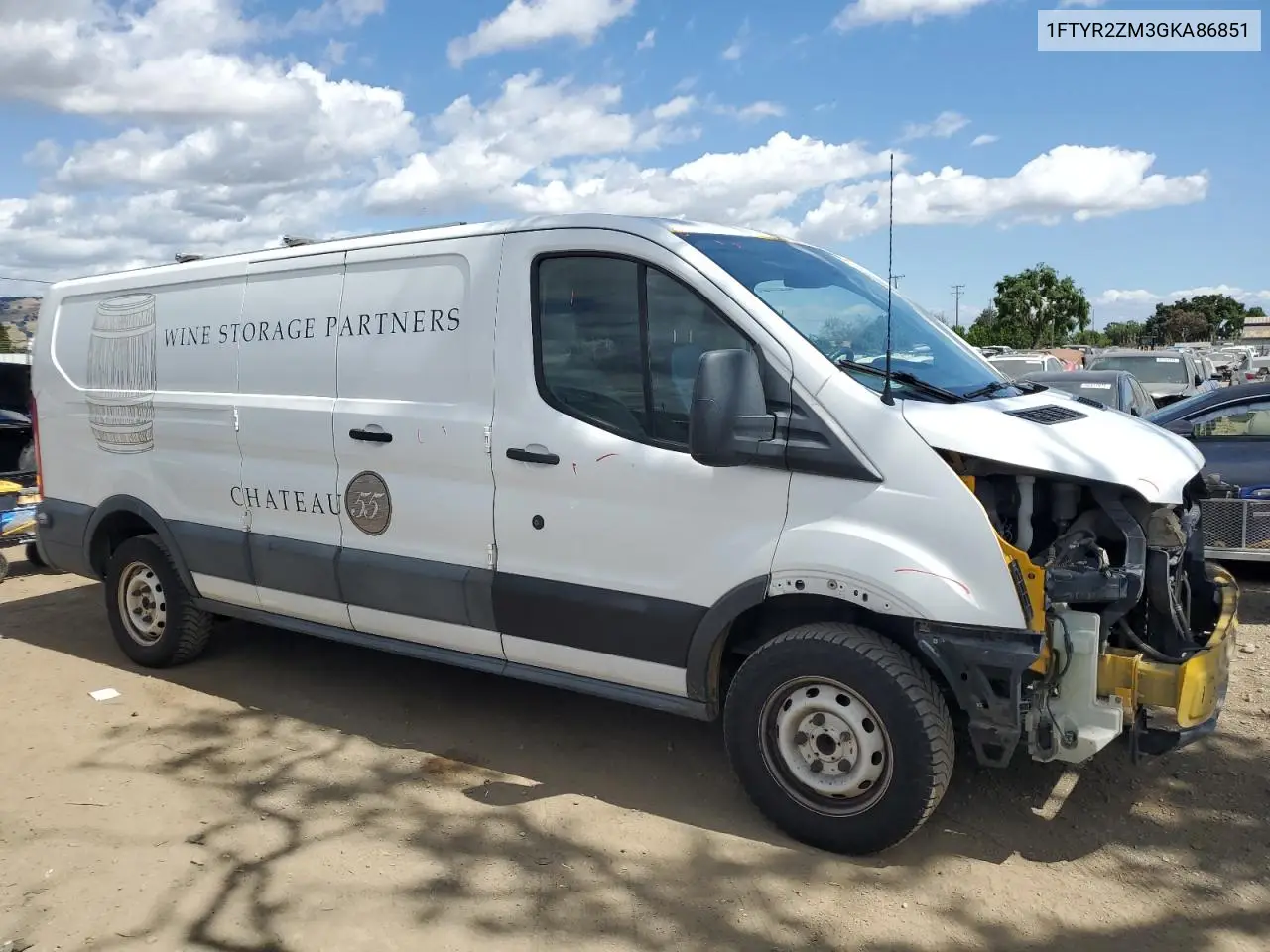 2016 Ford Transit T-250 VIN: 1FTYR2ZM3GKA86851 Lot: 56586895