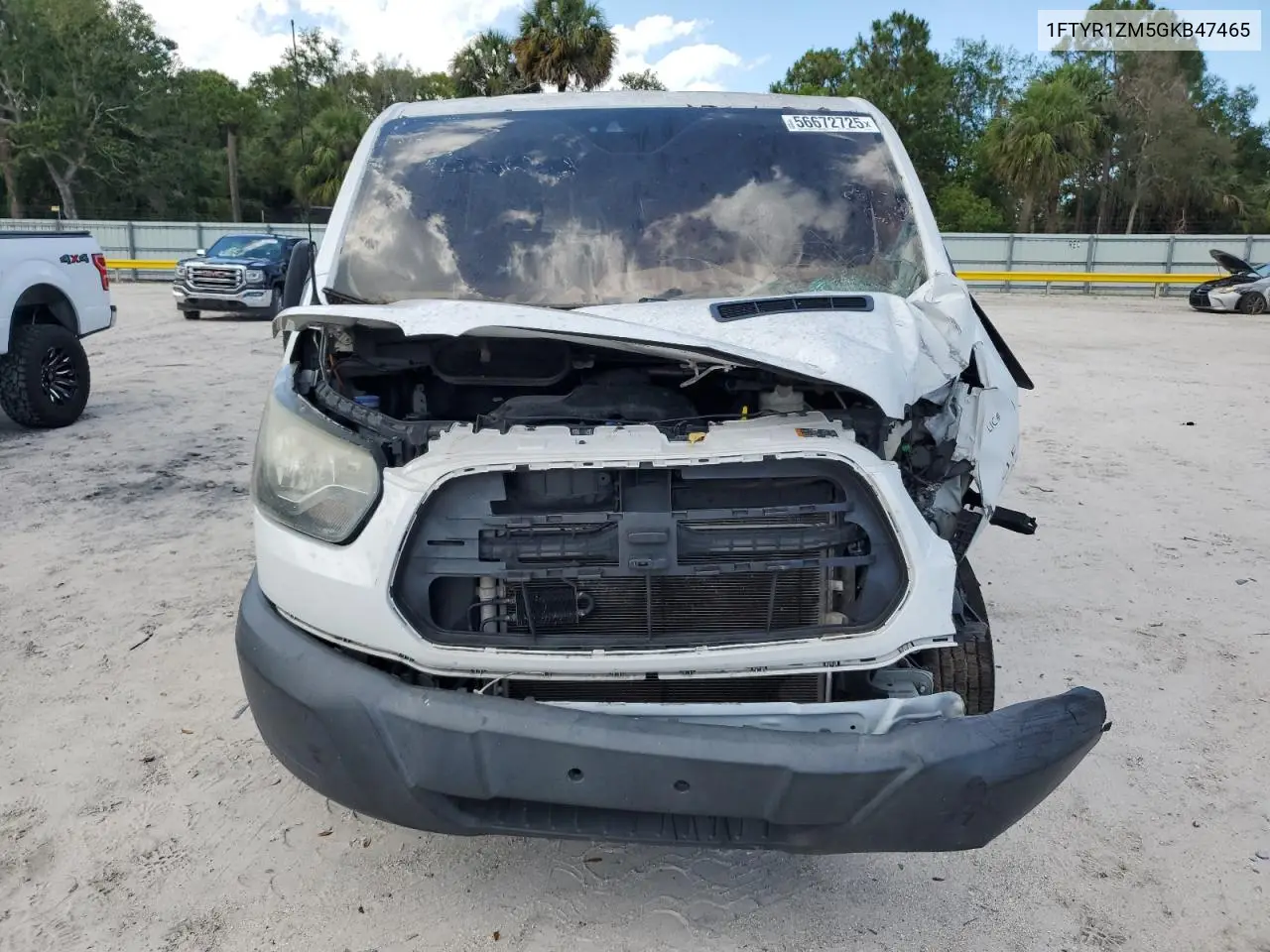 2016 Ford Transit T-250 VIN: 1FTYR1ZM5GKB47465 Lot: 56672725