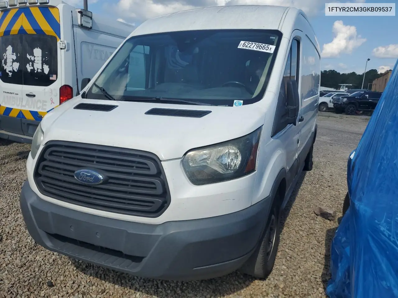 2016 Ford Transit T-250 VIN: 1FTYR2CM3GKB09537 Lot: 62279665