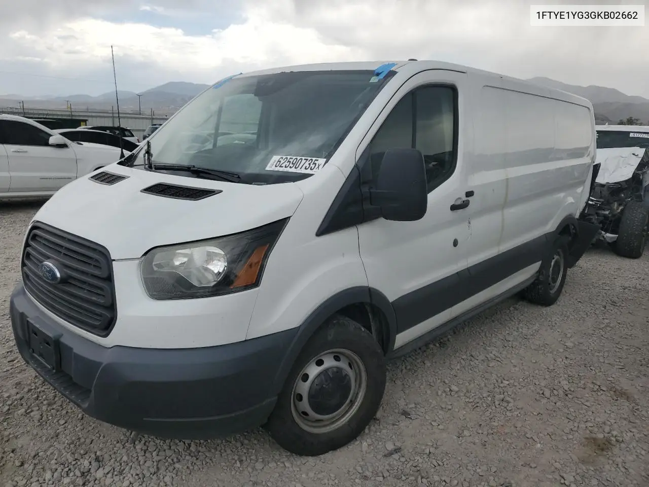 2016 Ford Transit T-150 VIN: 1FTYE1YG3GKB02662 Lot: 62590735