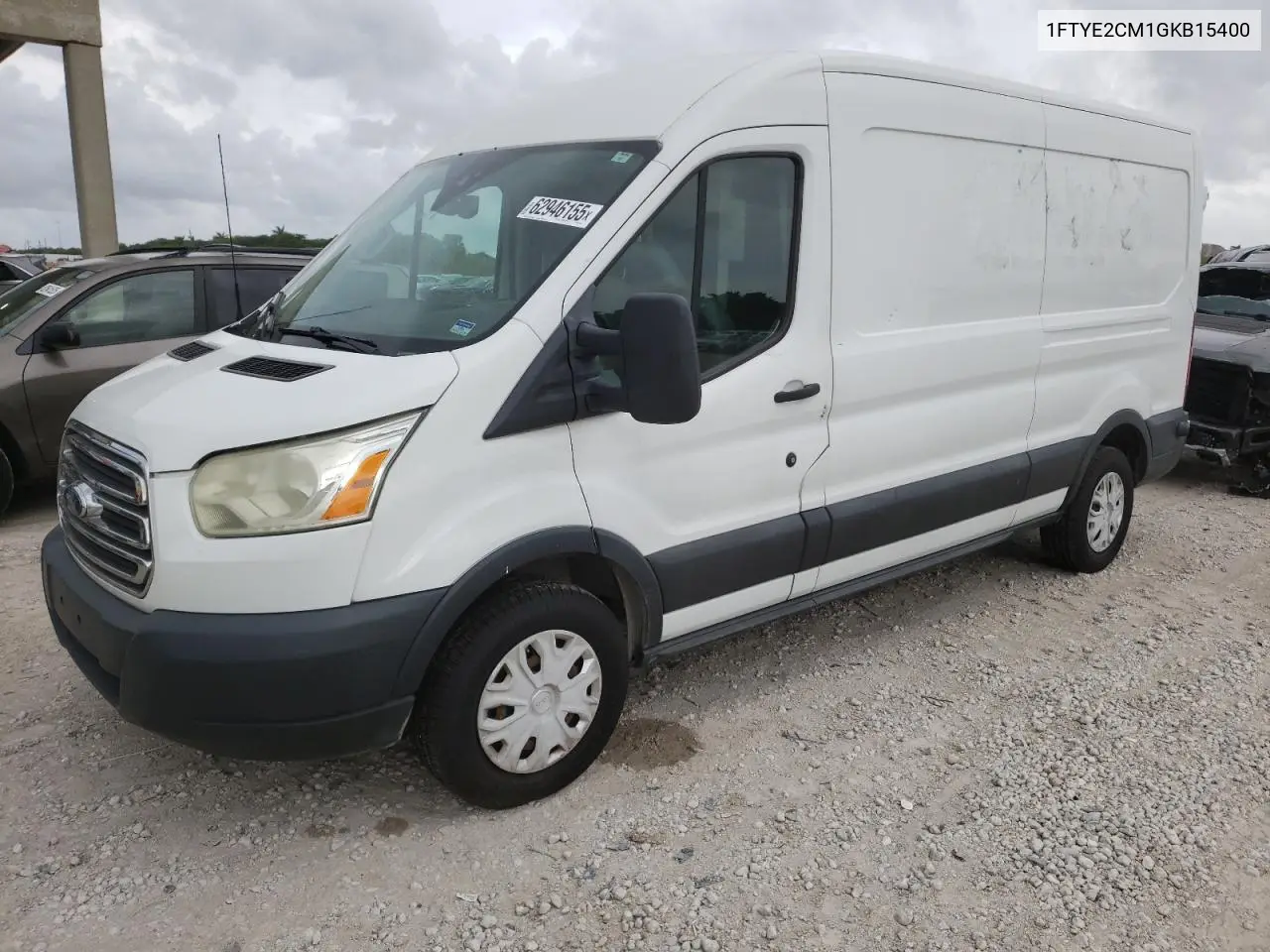 2016 Ford Transit T-150 VIN: 1FTYE2CM1GKB15400 Lot: 62946155