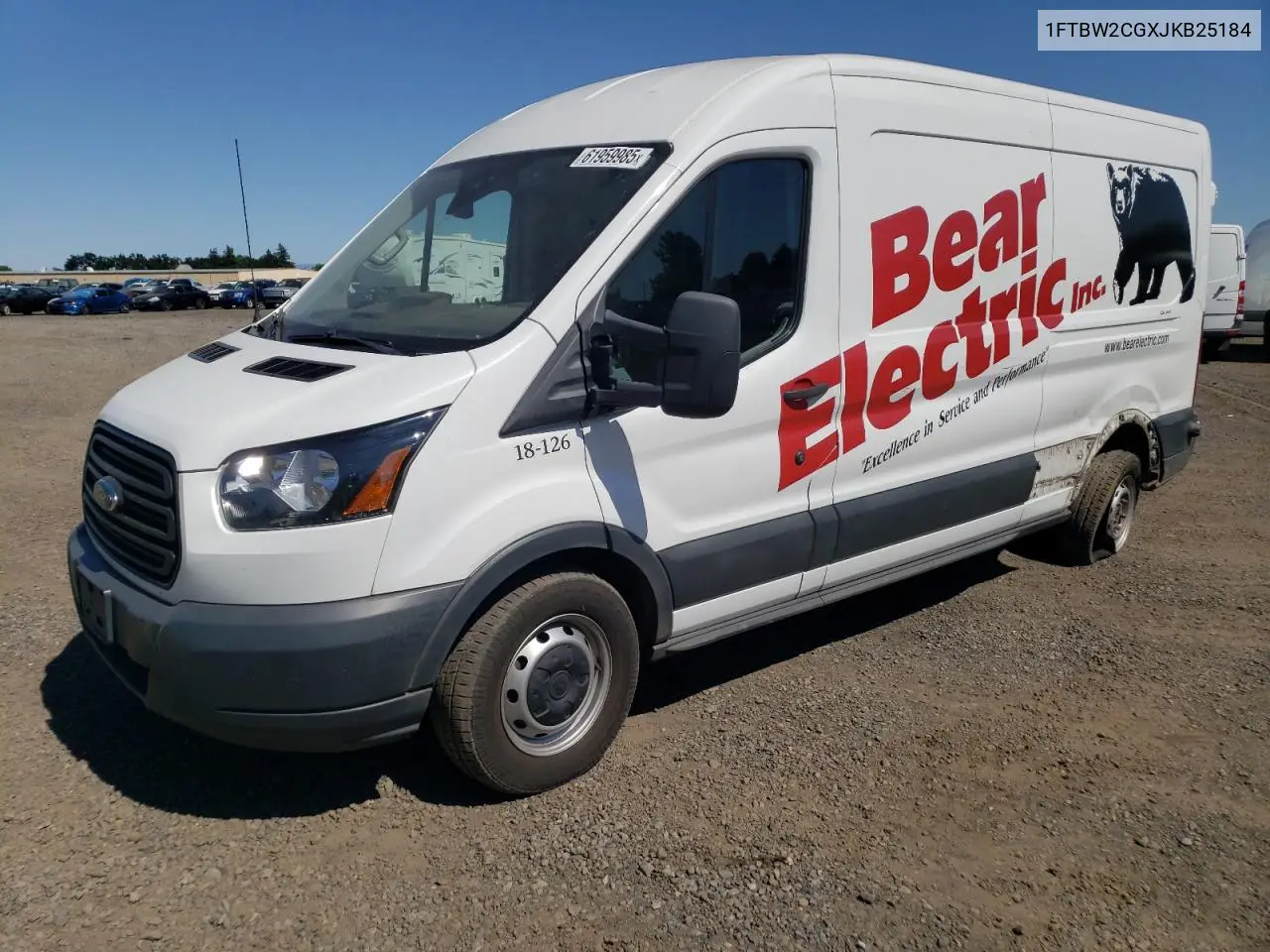 2018 Ford Transit T-350 VIN: 1FTBW2CGXJKB25184 Lot: 61959985
