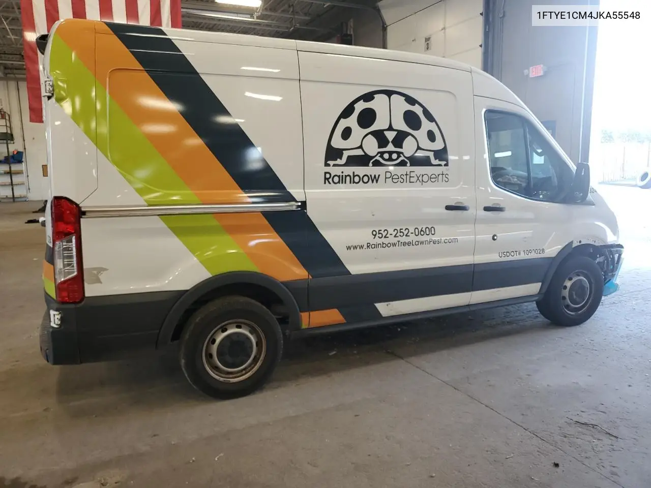 2018 Ford Transit T-150 VIN: 1FTYE1CM4JKA55548 Lot: 62880855