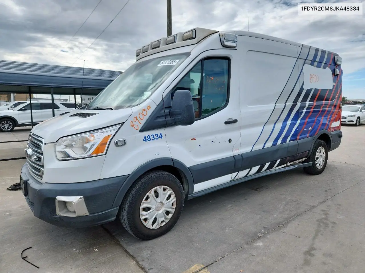 2018 Ford Transit T-250 VIN: 1FDYR2CM8JKA48334 Lot: 63776365