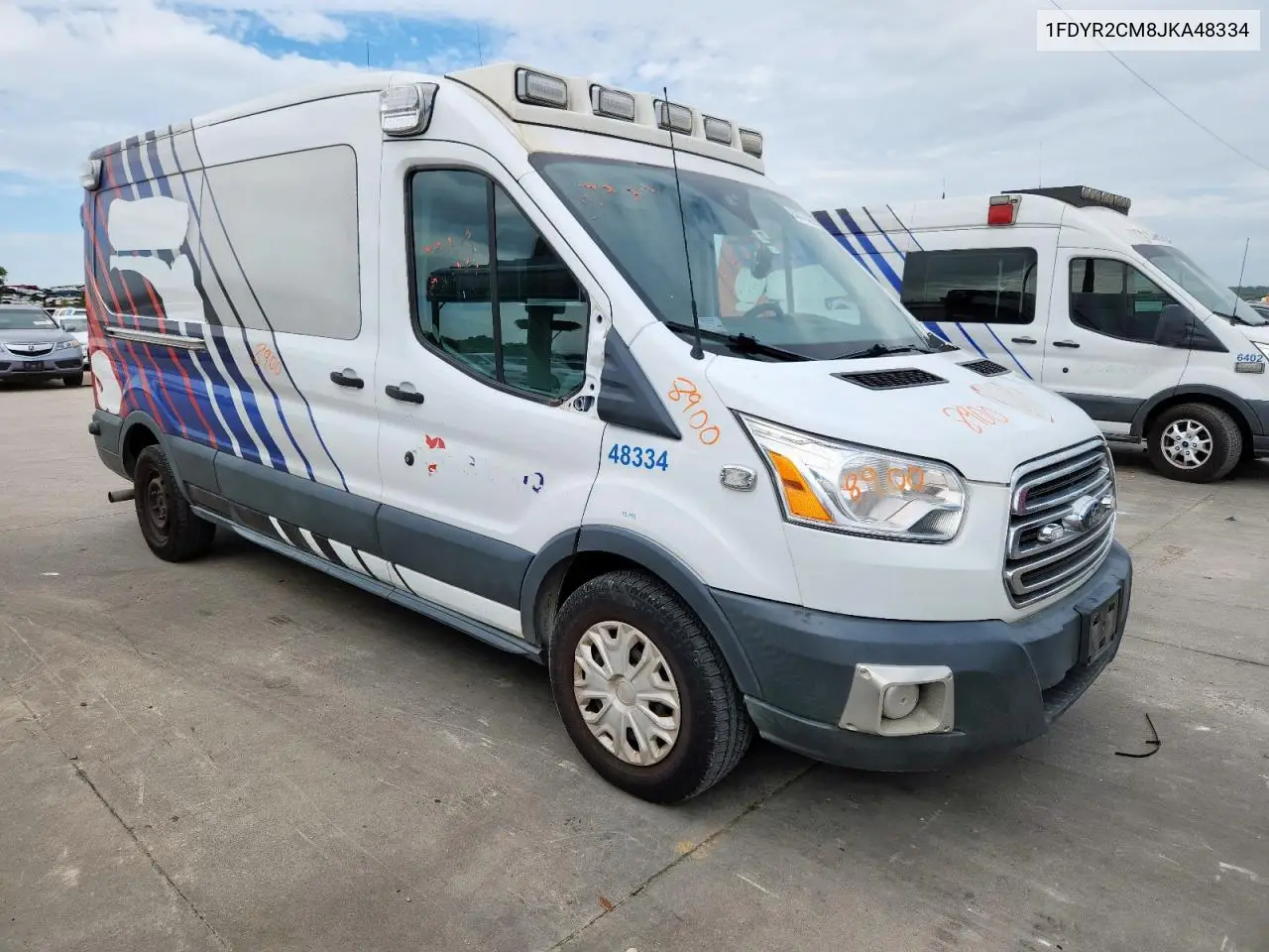 2018 Ford Transit T-250 VIN: 1FDYR2CM8JKA48334 Lot: 63776365