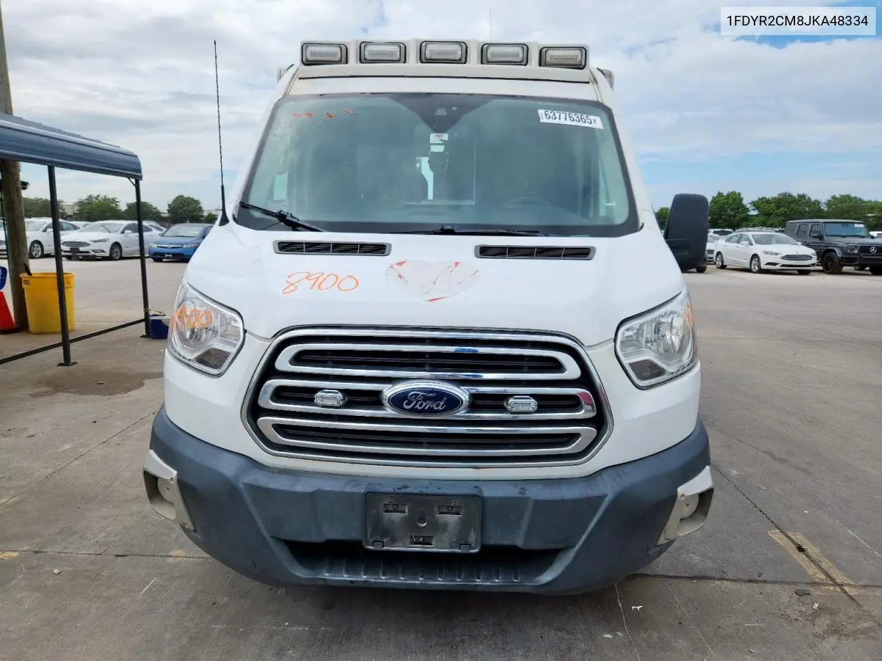 2018 Ford Transit T-250 VIN: 1FDYR2CM8JKA48334 Lot: 63776365