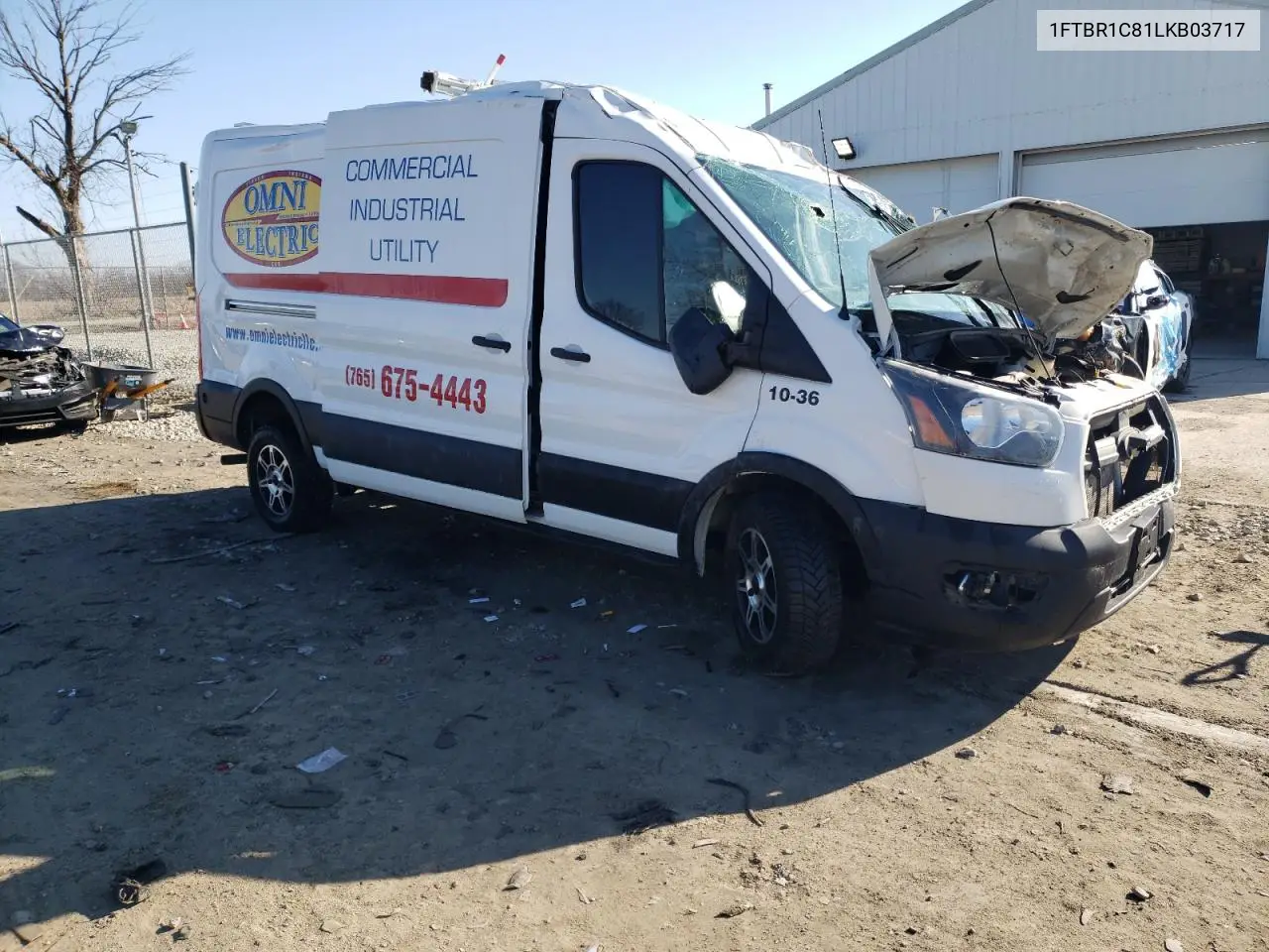 2020 Ford Transit T-250 VIN: 1FTBR1C81LKB03717 Lot: 50624585