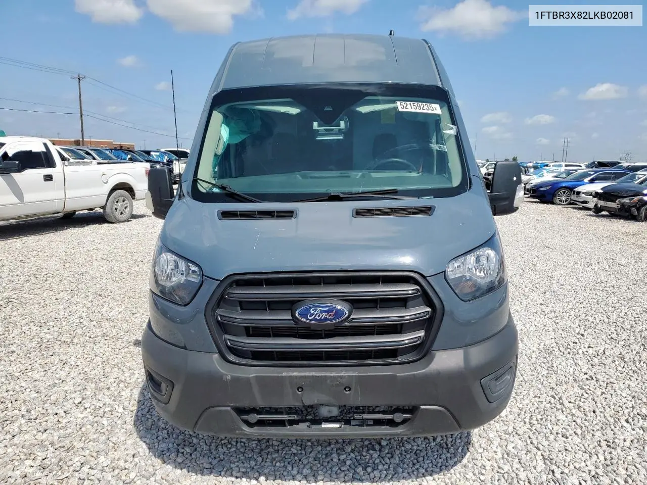 2020 Ford Transit T-250 VIN: 1FTBR3X82LKB02081 Lot: 52159235