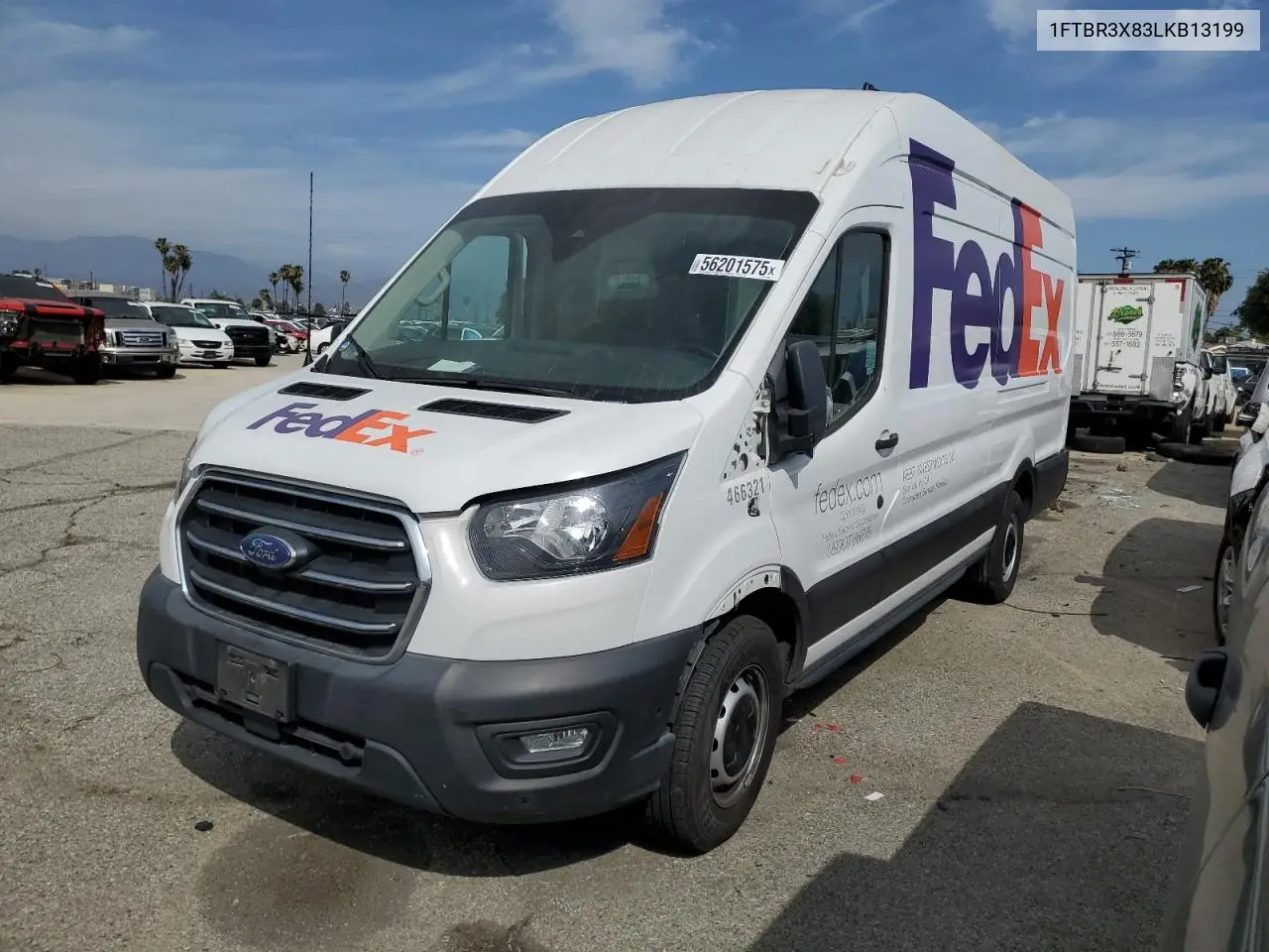2020 Ford Transit T-250 VIN: 1FTBR3X83LKB13199 Lot: 56201575