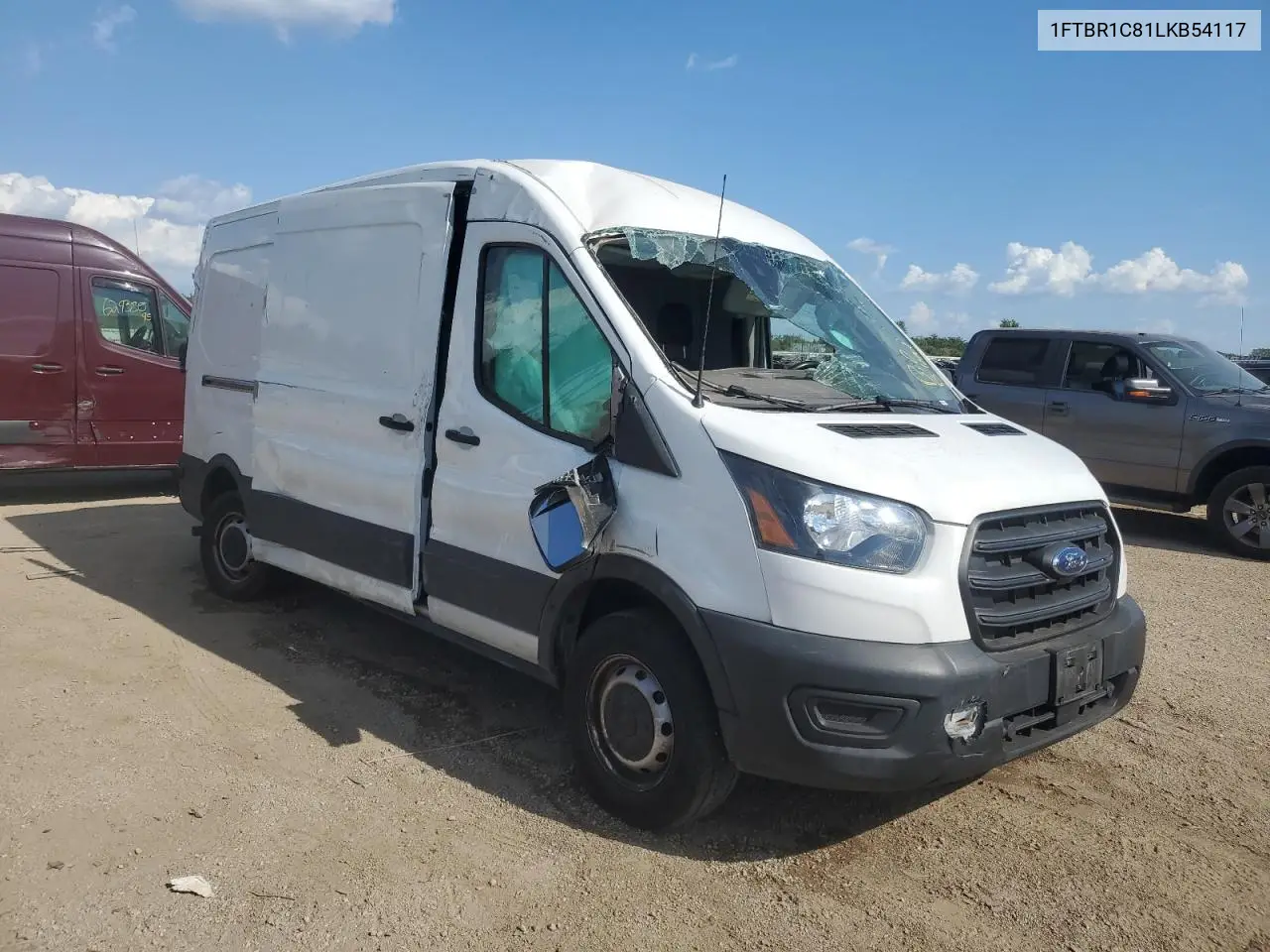 2020 Ford Transit T-250 VIN: 1FTBR1C81LKB54117 Lot: 63318555