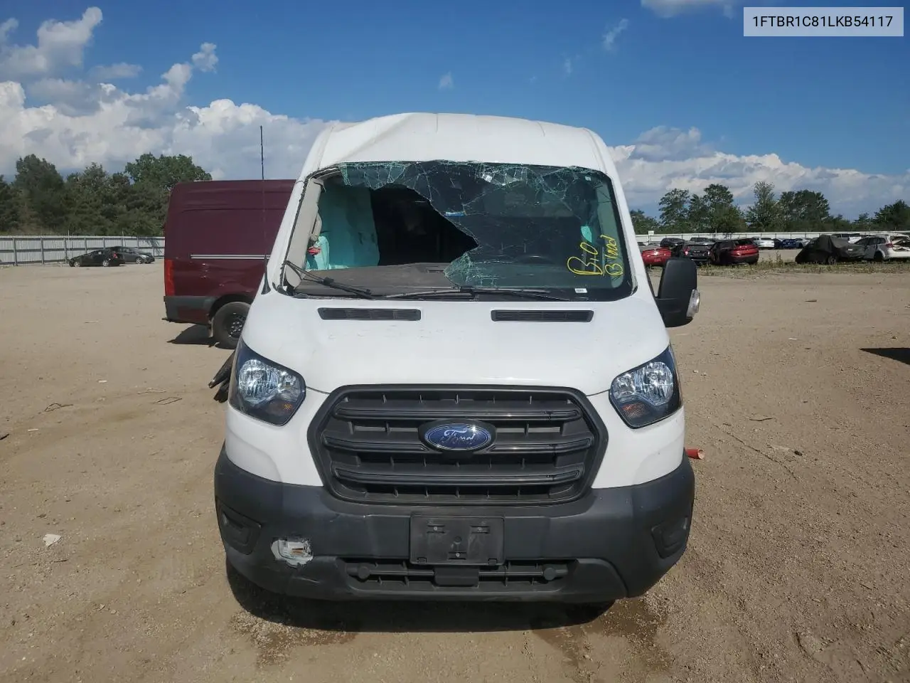2020 Ford Transit T-250 VIN: 1FTBR1C81LKB54117 Lot: 63318555
