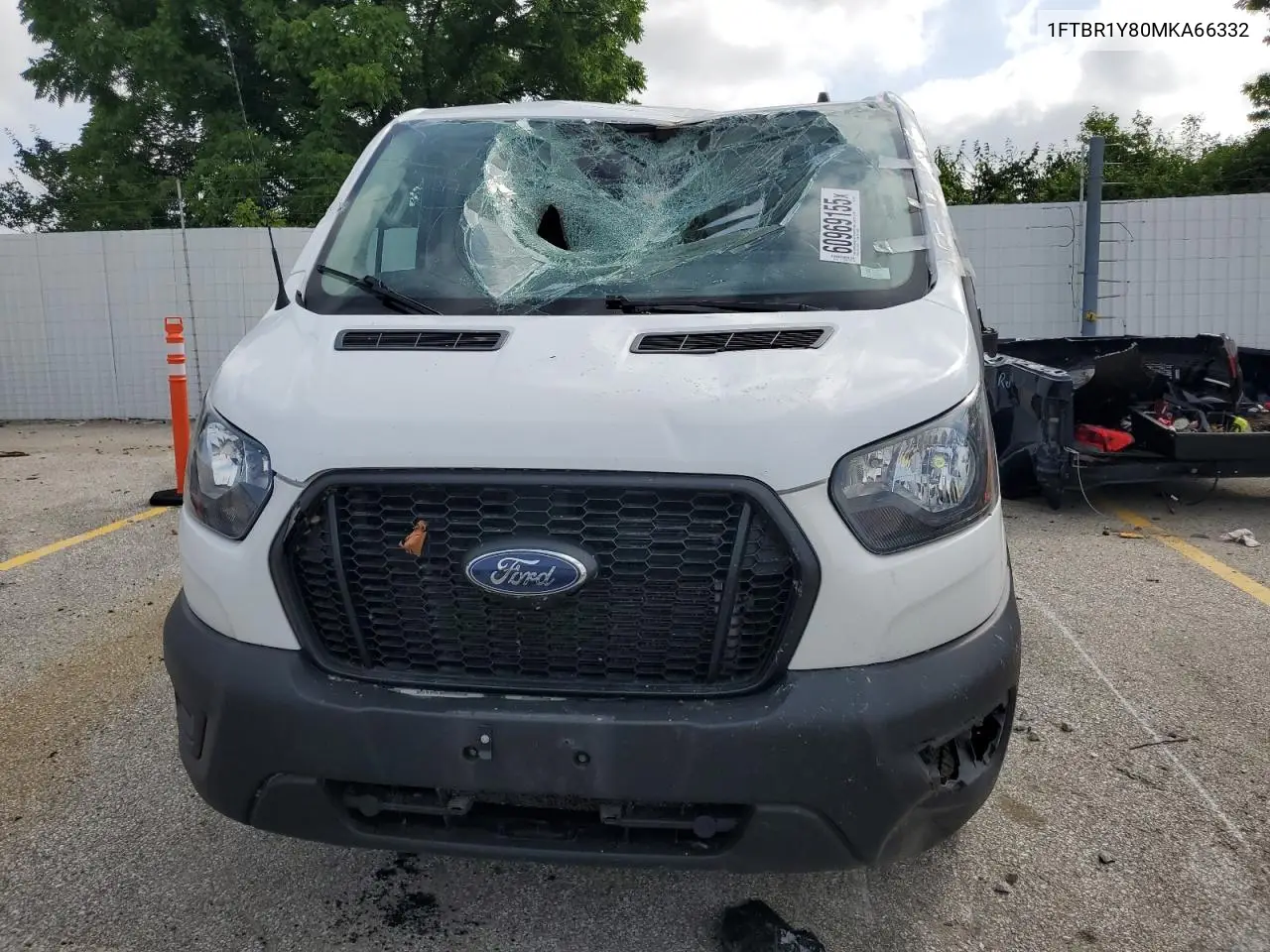 2021 Ford Transit T-250 VIN: 1FTBR1Y80MKA66332 Lot: 60969155