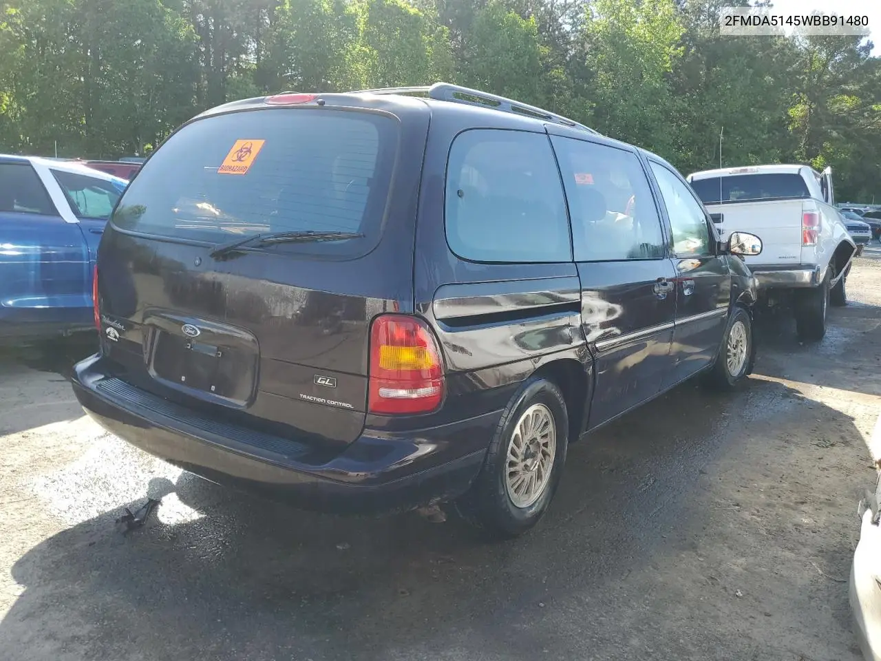 1998 Ford Windstar Wagon VIN: 2FMDA5145WBB91480 Lot: 52155155