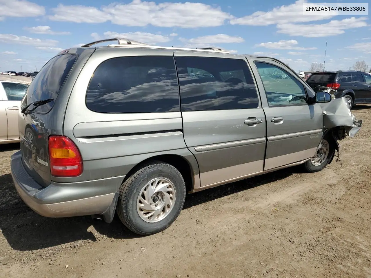 1998 Ford Windstar Wagon VIN: 2FMZA5147WBE33806 Lot: 54556085
