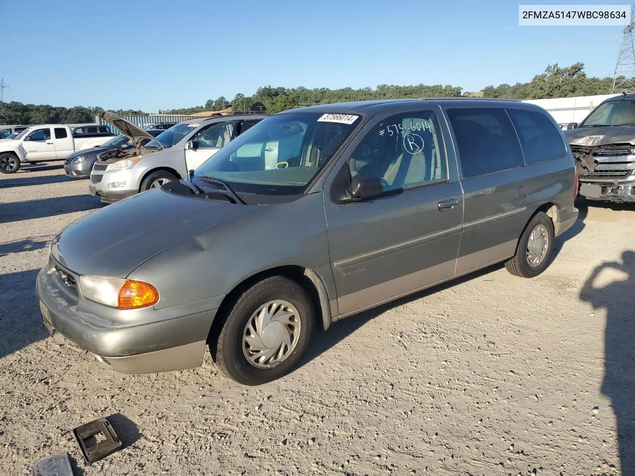 1998 Ford Windstar Wagon VIN: 2FMZA5147WBC98634 Lot: 57566014