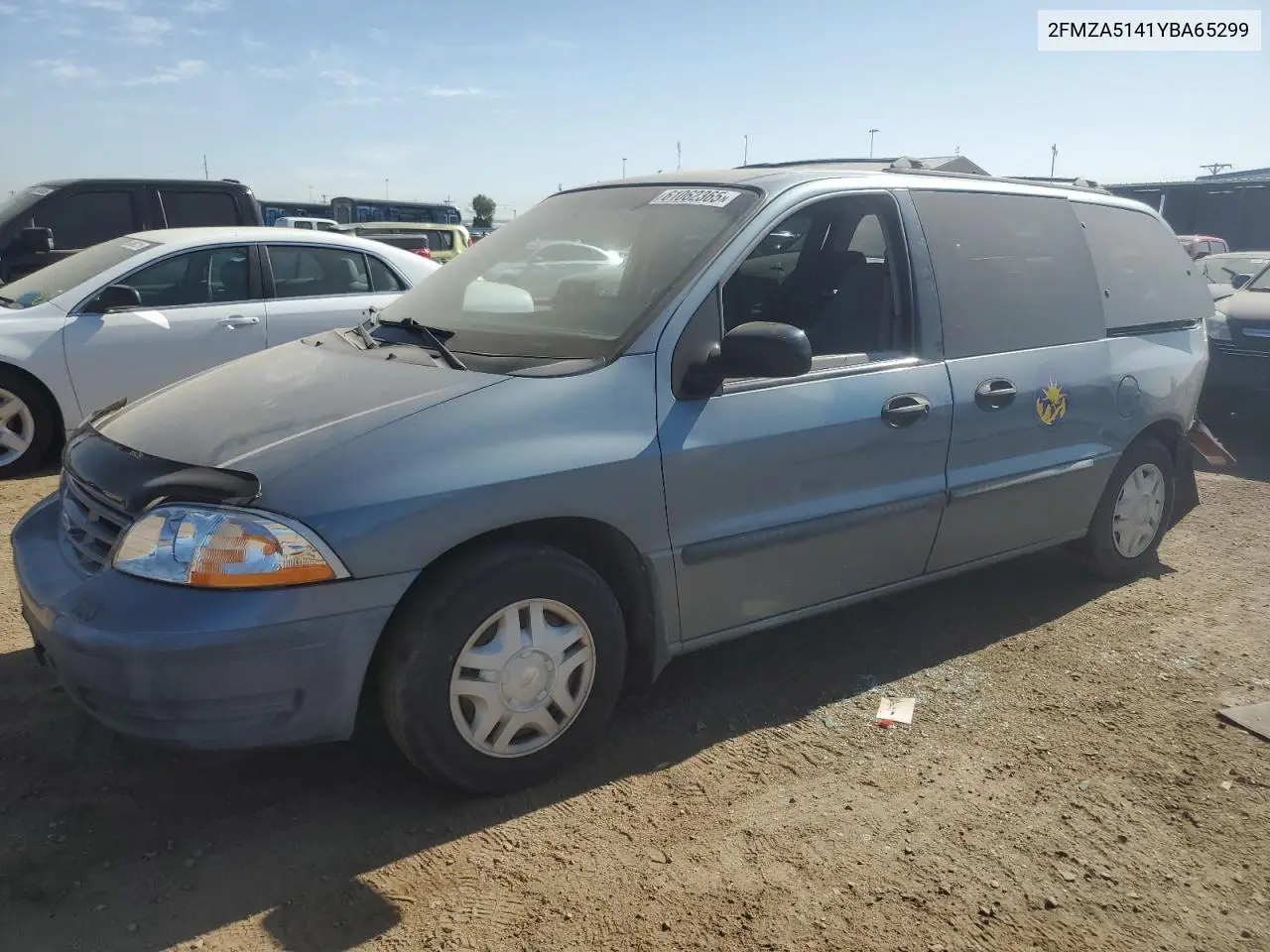 2000 Ford Windstar Lx VIN: 2FMZA5141YBA65299 Lot: 61062365