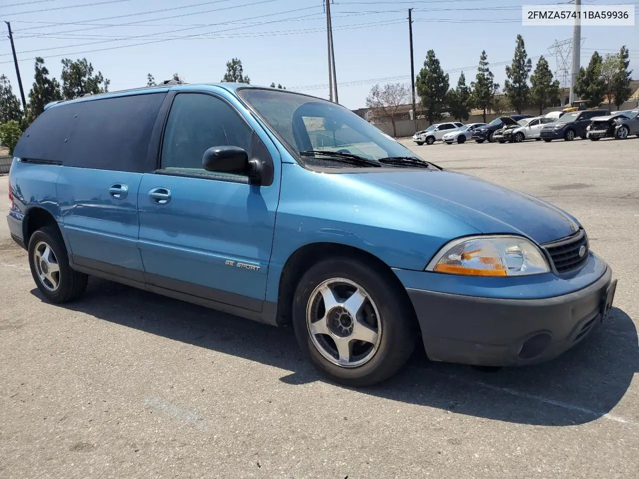 2001 Ford Windstar Se Sport VIN: 2FMZA57411BA59936 Lot: 65314595