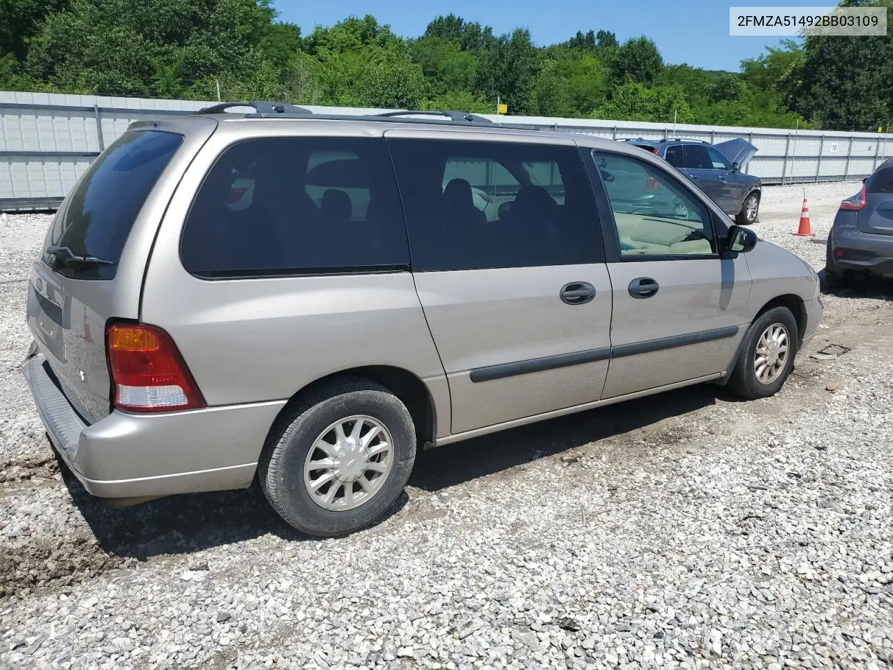 2002 Ford Windstar Lx VIN: 2FMZA51492BB03109 Lot: 61810345