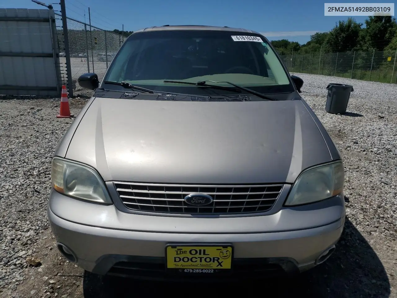 2002 Ford Windstar Lx VIN: 2FMZA51492BB03109 Lot: 61810345