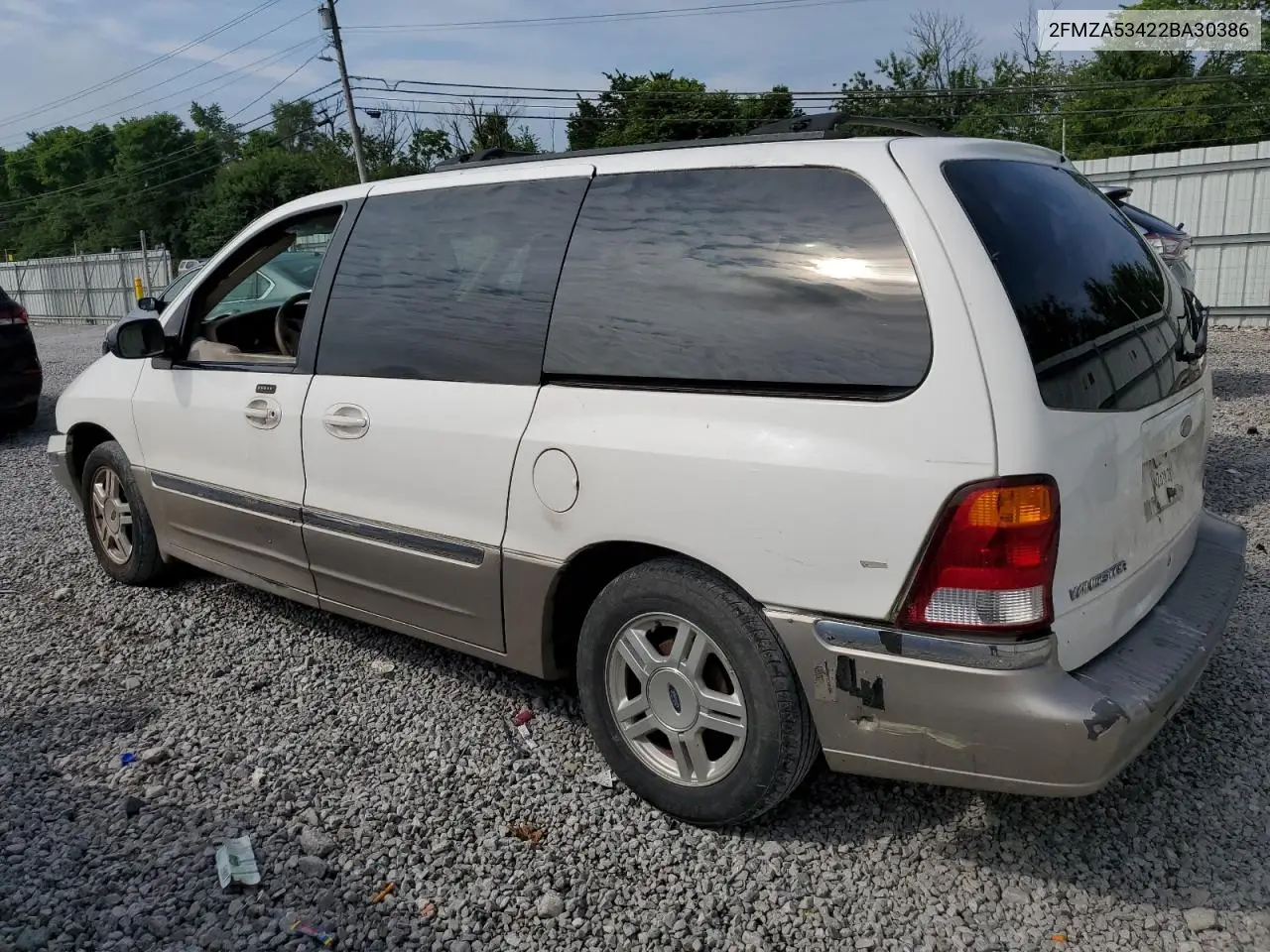 2002 Ford Windstar Sel VIN: 2FMZA53422BA30386 Lot: 63474135