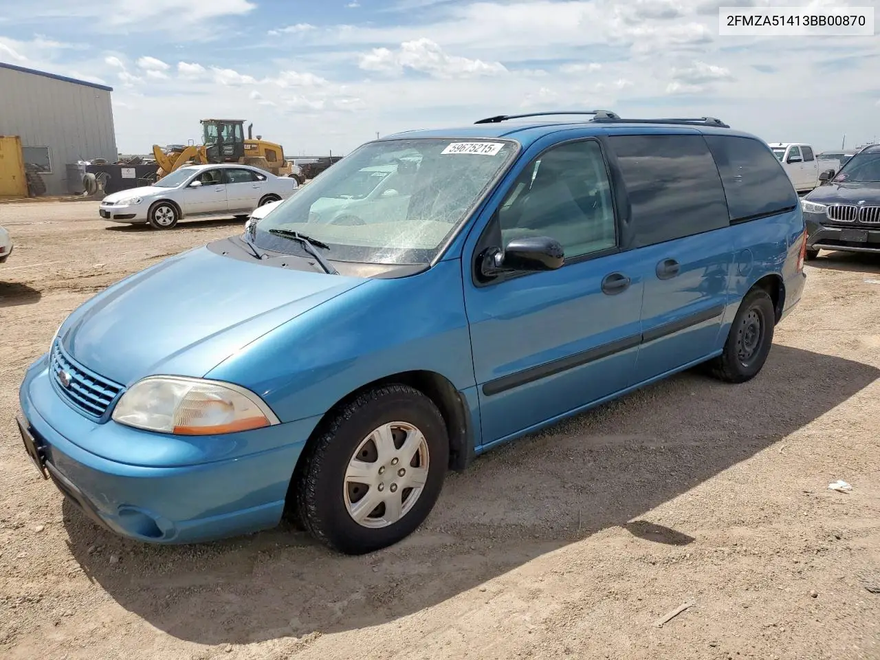 2003 Ford Windstar Lx VIN: 2FMZA51413BB00870 Lot: 59675215