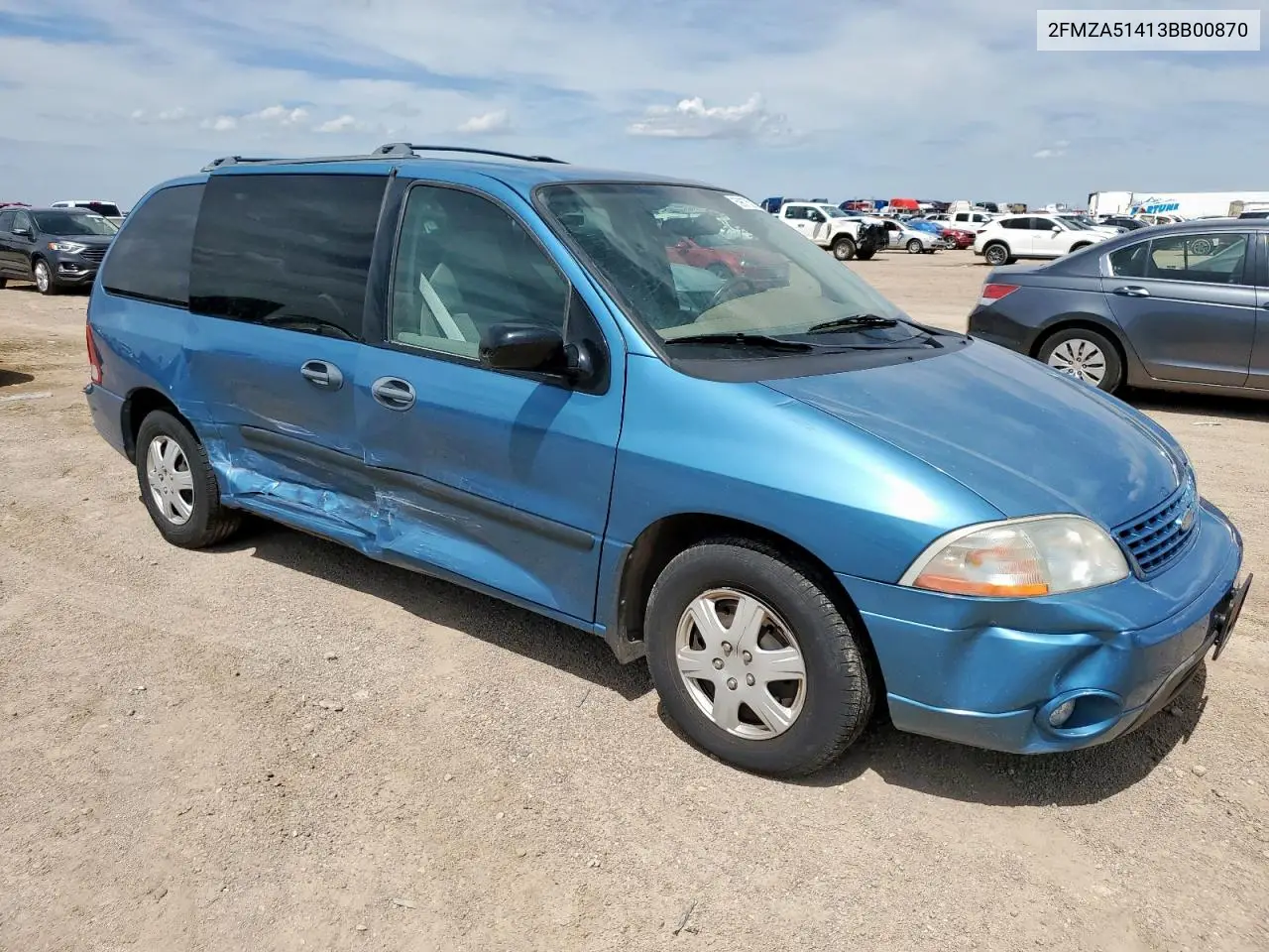 2003 Ford Windstar Lx VIN: 2FMZA51413BB00870 Lot: 59675215