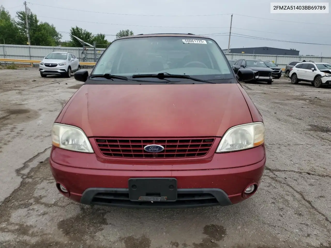 2003 Ford Windstar Lx VIN: 2FMZA51403BB69789 Lot: 60061725