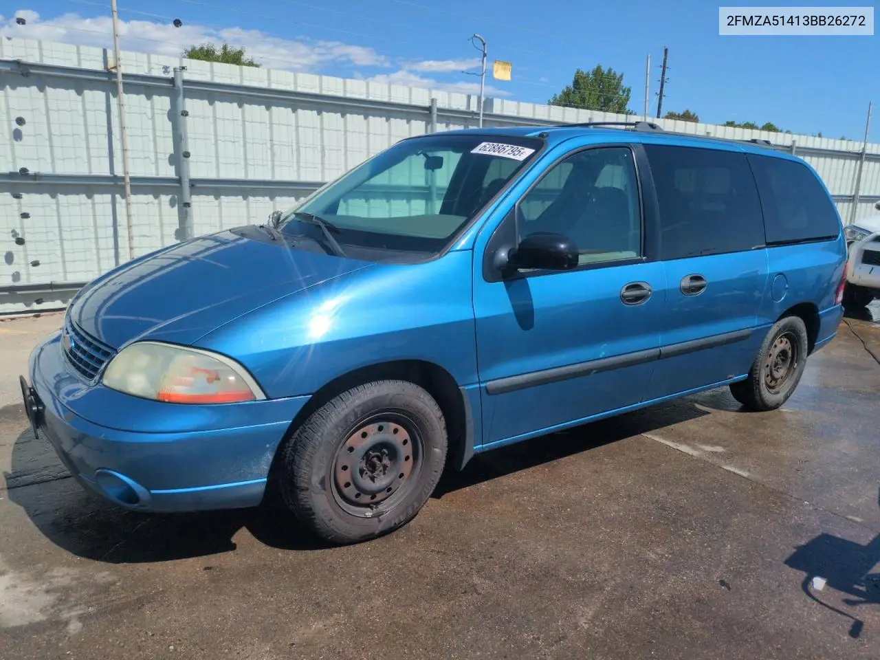 2003 Ford Windstar Lx VIN: 2FMZA51413BB26272 Lot: 62886795