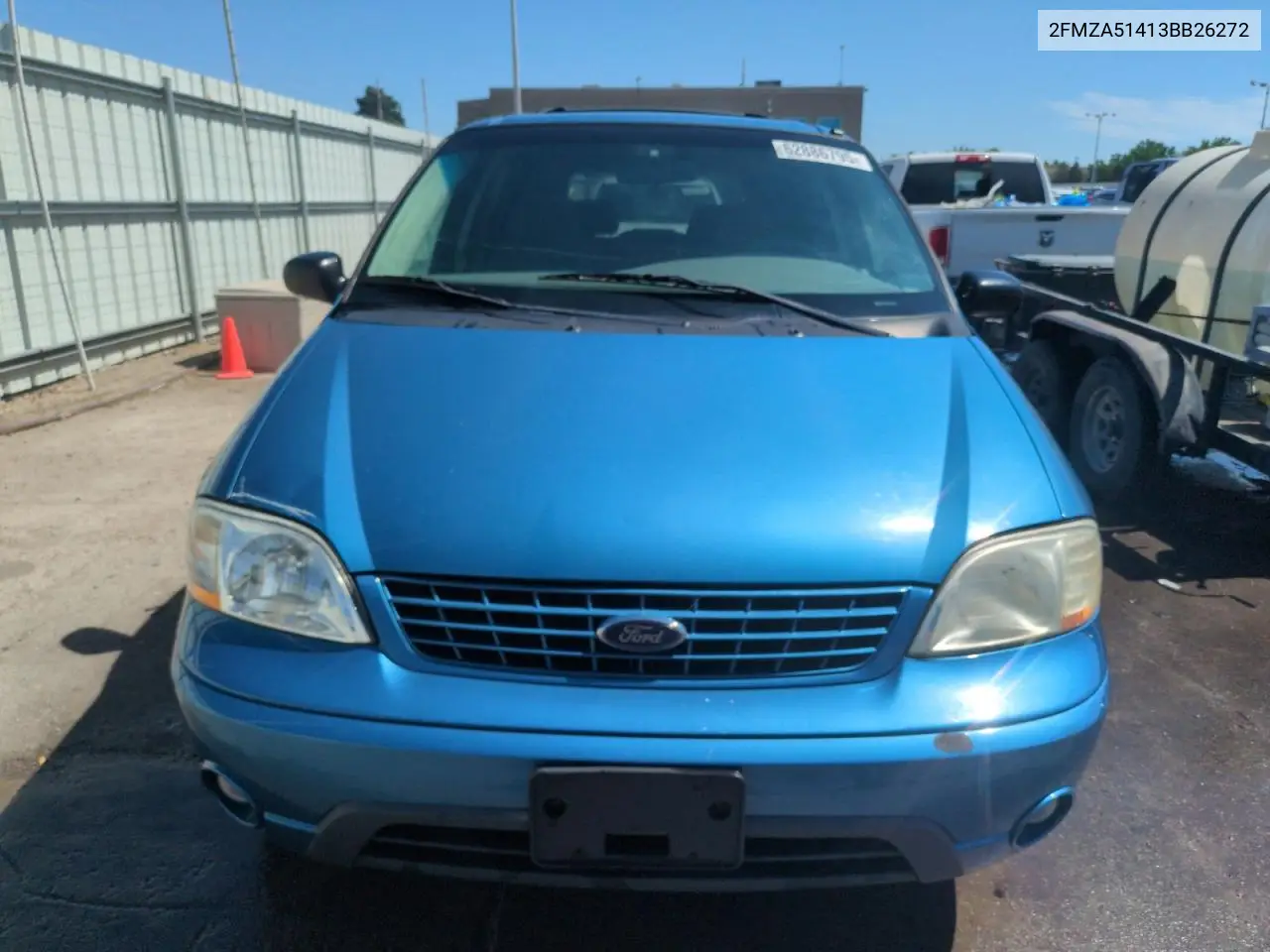 2003 Ford Windstar Lx VIN: 2FMZA51413BB26272 Lot: 62886795