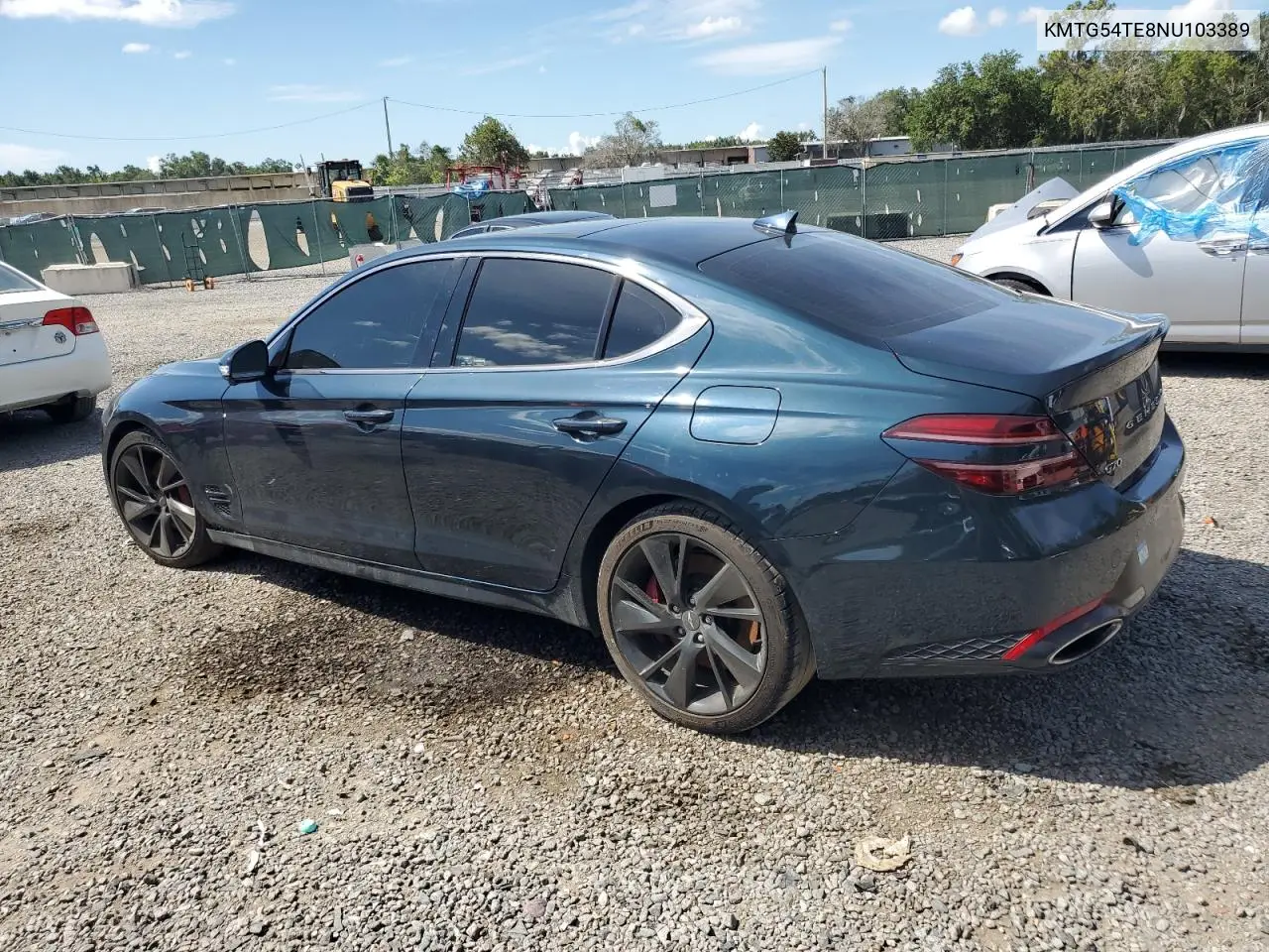 2022 Genesis G70 Base VIN: KMTG54TE8NU103389 Lot: 62685895