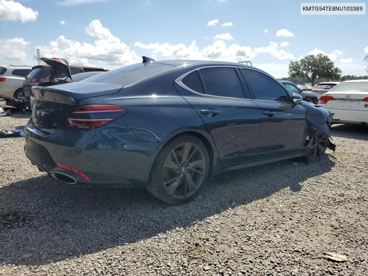 2022 Genesis G70 Base VIN: KMTG54TE8NU103389 Lot: 62685895