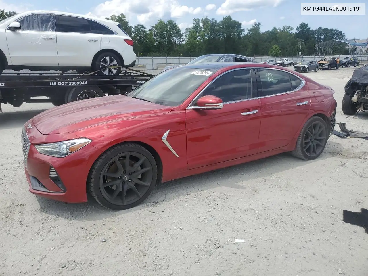 2019 Genesis G70 Prestige VIN: KMTG44LA0KU019191 Lot: 61679795