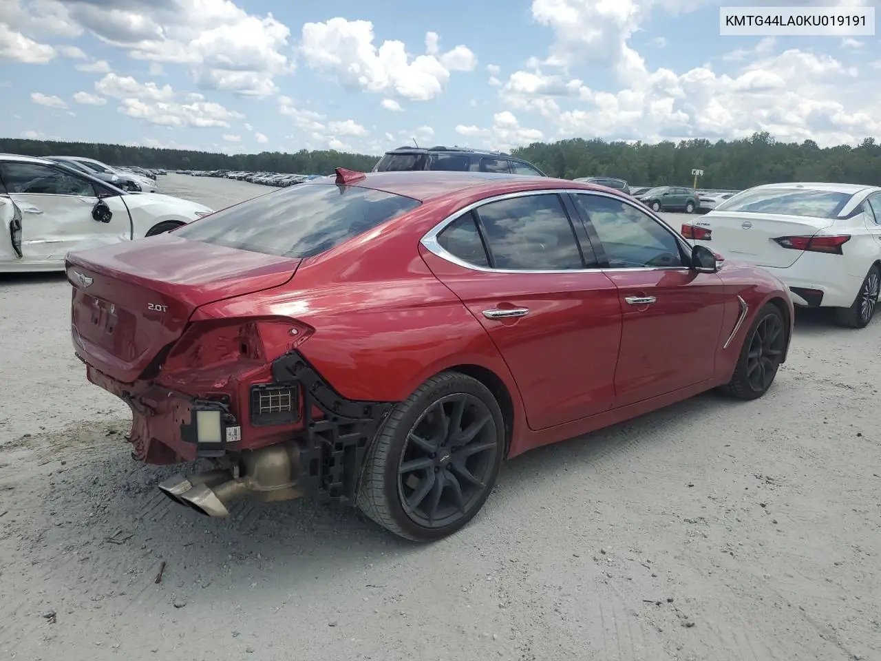 2019 Genesis G70 Prestige VIN: KMTG44LA0KU019191 Lot: 61679795