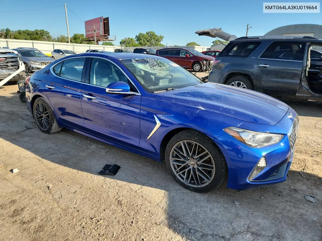 2019 Genesis G70 Advanced VIN: KMTG64LA3KU019664 Lot: 62347995