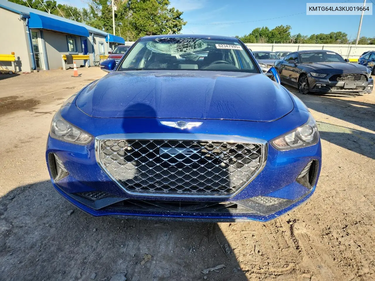 2019 Genesis G70 Advanced VIN: KMTG64LA3KU019664 Lot: 62347995