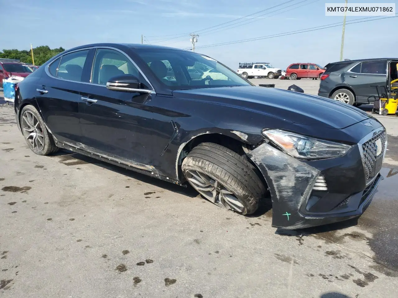 2021 Genesis G70 VIN: KMTG74LEXMU071862 Lot: 62177075