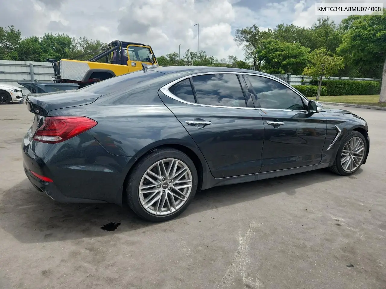 2021 Genesis G70 Elite VIN: KMTG34LA8MU074008 Lot: 62692345