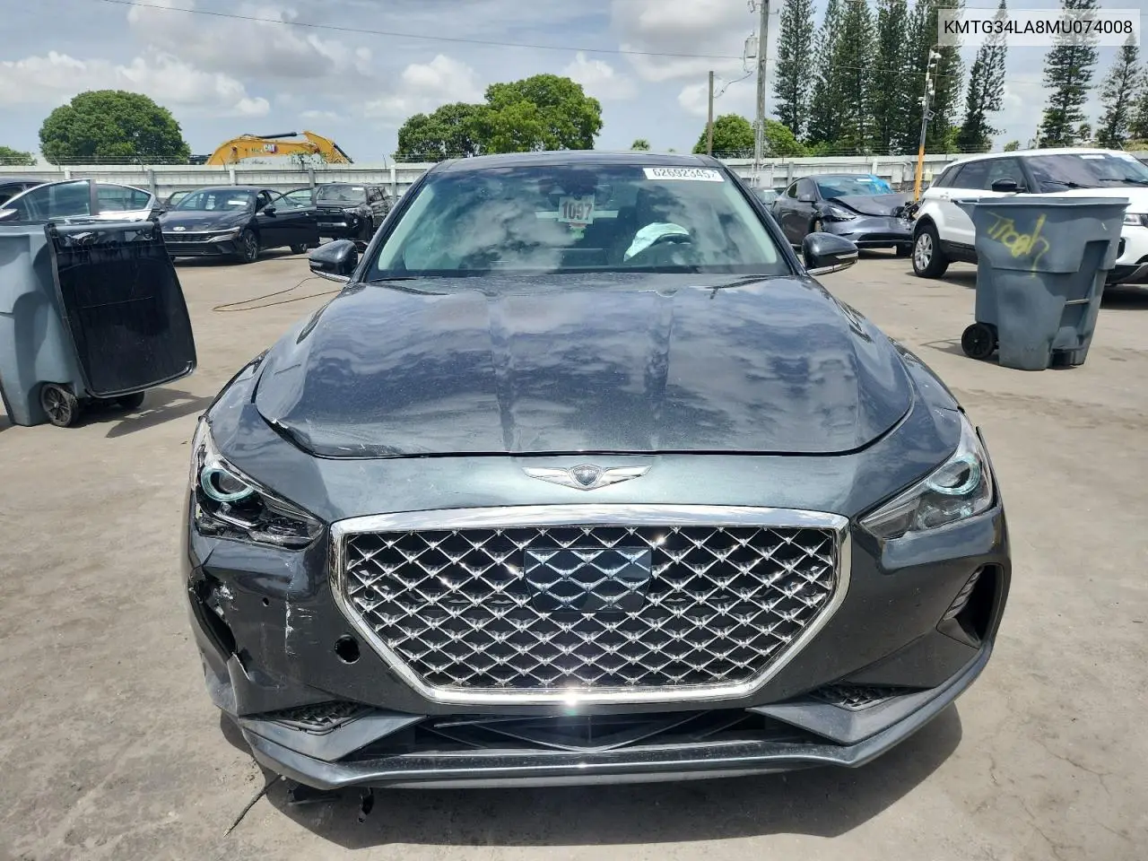 2021 Genesis G70 Elite VIN: KMTG34LA8MU074008 Lot: 62692345