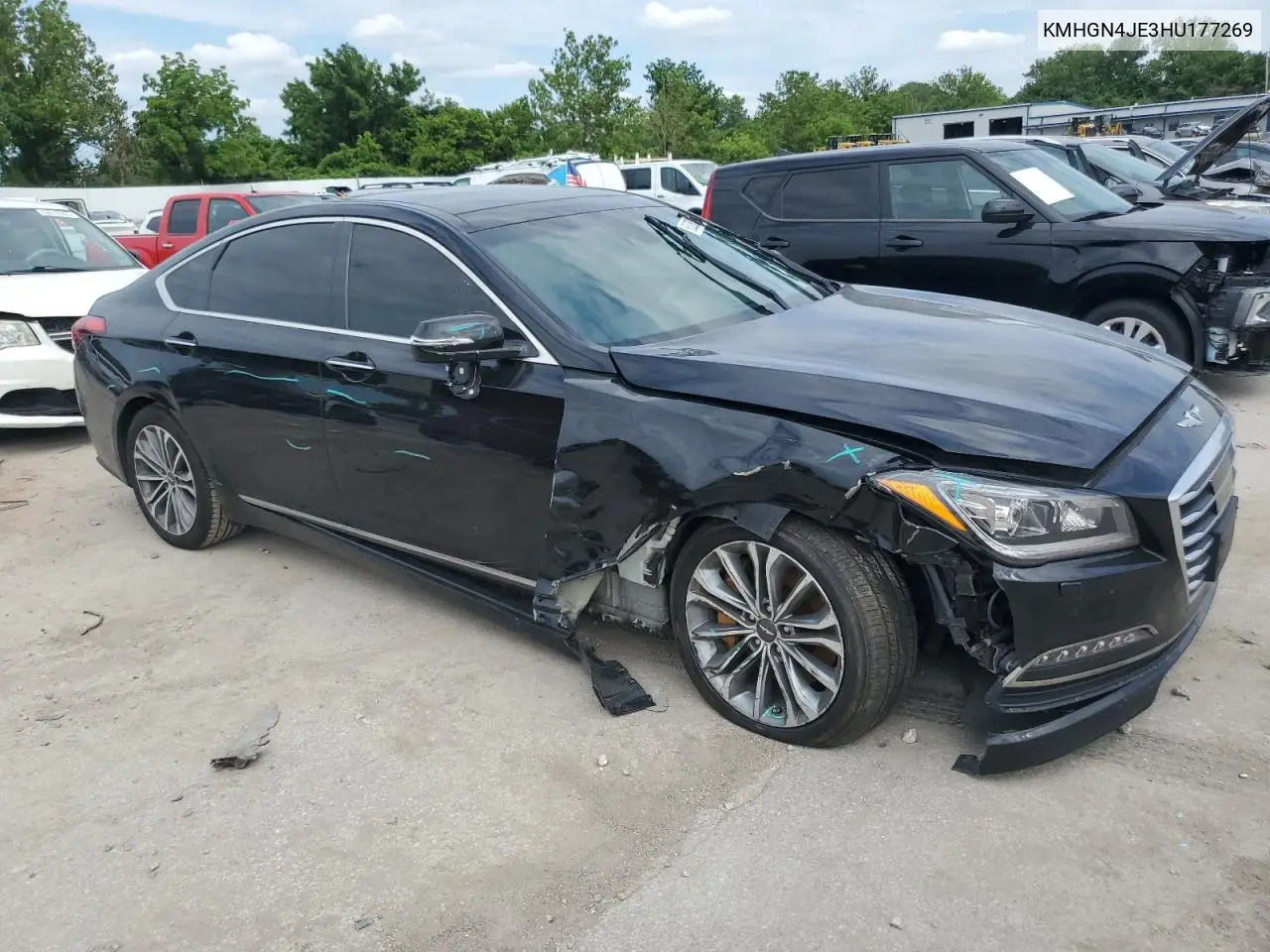 2017 Genesis G80 Base VIN: KMHGN4JE3HU177269 Lot: 63028005