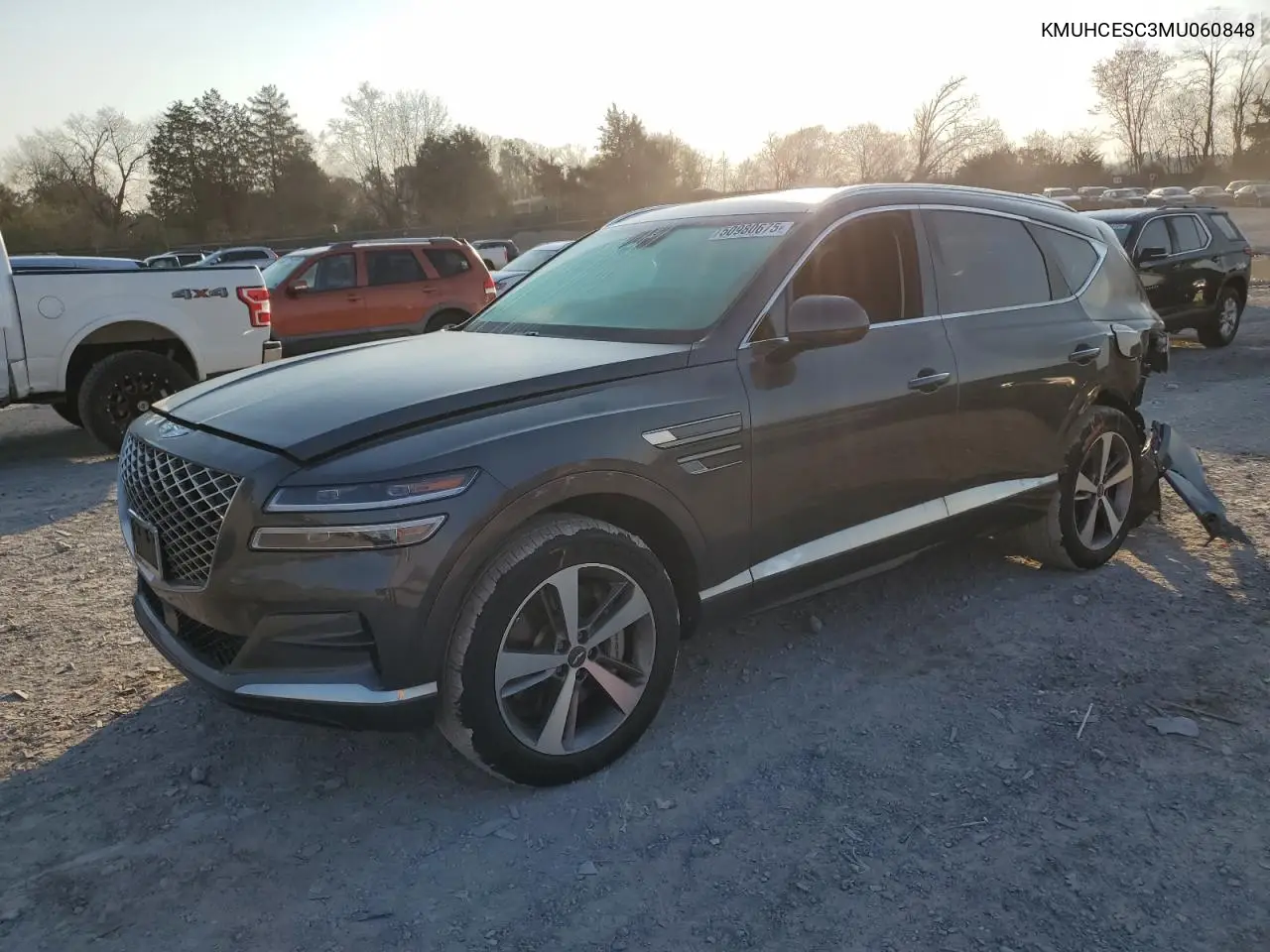 2021 Genesis Gv80 Base VIN: KMUHCESC3MU060848 Lot: 50980675